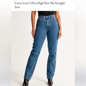 Abercrombie Curve Love Ultra High Rise 90s Straight Jean
